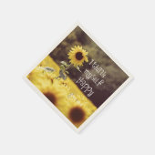 Happy Bible Verse met zonnebloemen Servetten (Hoek)