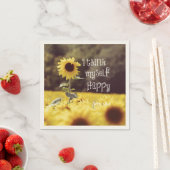 Happy Bible Verse met zonnebloemen Servetten (Insitu)