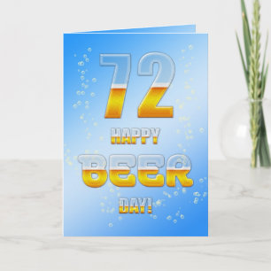 Happy Bierdag 72e verjaardagskaart Kaart
