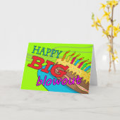 Happy Big Blowout Birthday Kaart (Gele Bloem)