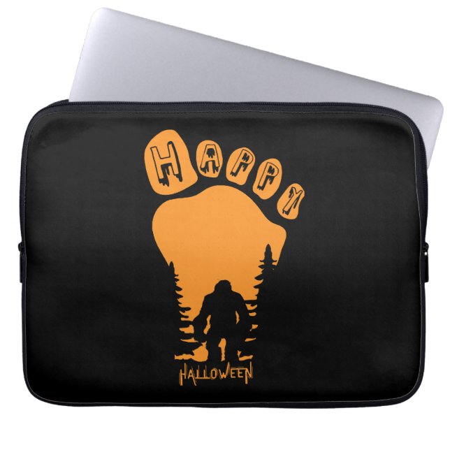 Happy Big Foot Halloween Laptop Sleeve (Voorkant)