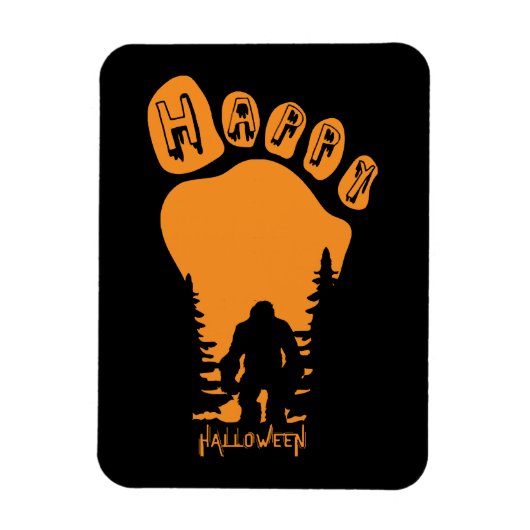 Happy Big Foot Halloween Magneet (Verticaal)