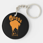 Happy Big Foot Halloween Sleutelhanger (Achterkant)