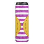 Happy Big Modern Orange Pumpkin Thermosbeker (Achterkant)