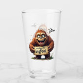 Happy Bigfoot Sasquatch Mugshot Search Team Glas (Voorkant)