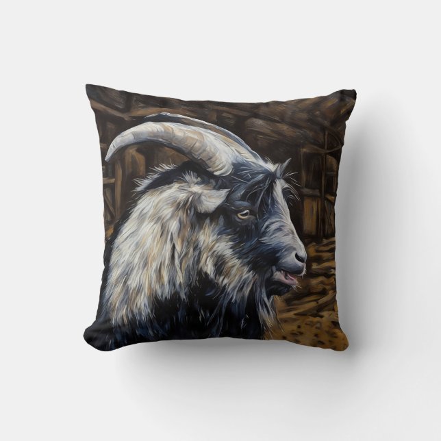 Happy Billy Goat Kussen (Voorkant)