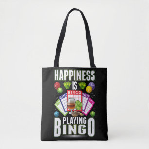 Happy Bingo Player Mannen Vrouwen Funny Bingo Draagtas