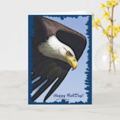 Happy BirdDay Funny Bald Eagle Verjaardag Kaart (Gele Bloem)