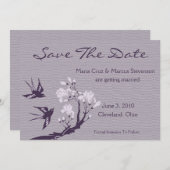 Happy Birds Save the Date (Orchid) (Voorkant / Achterkant)
