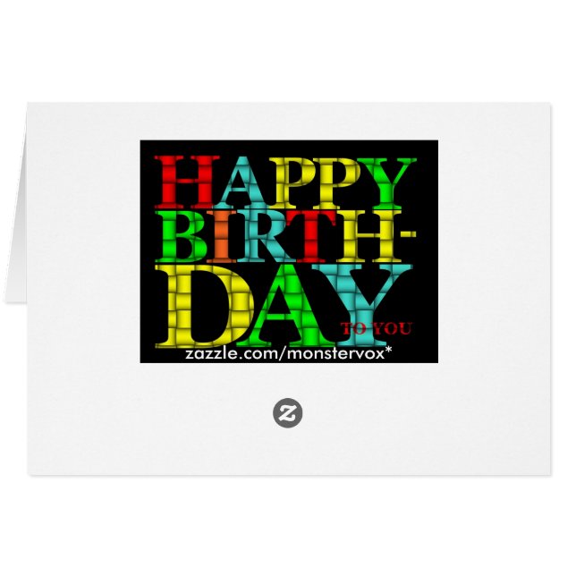 Happy Birthday (Achterkant Horizontaal)