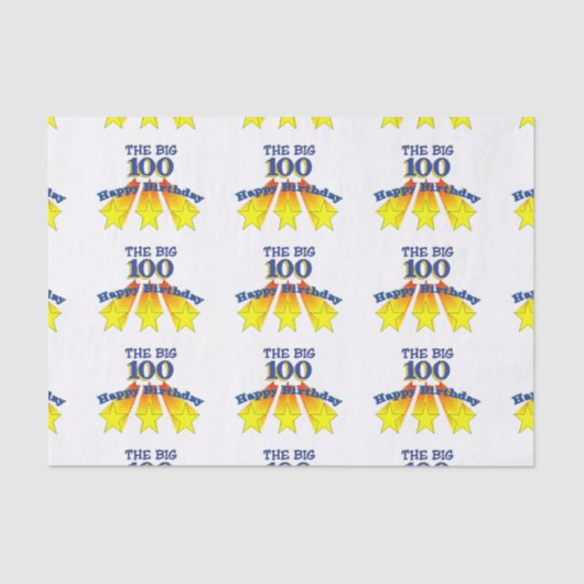 Happy Birthday 100 Tissuepapier (Voorkant)