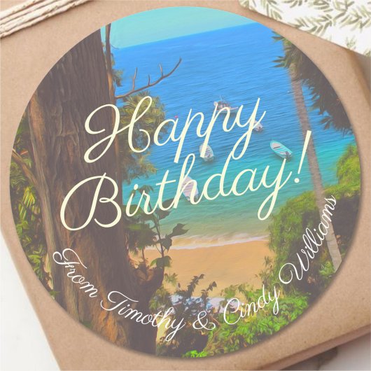 Happy Birthday 1017 Ronde Sticker