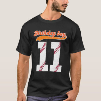 Happy Birthday 11e 11-jarige Baseball Gifts Boy T-shirt