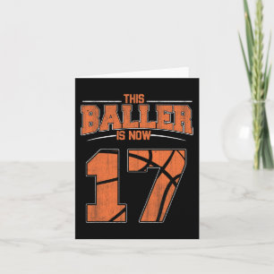 Happy Birthday 17-jarige Basketball Boys Sevente Kaart