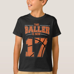 Happy Birthday 17-jarige Basketball Boys Sevente T-shirt