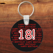 Happy Birthday 18 Sleutelhanger (Voorkant)