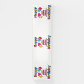 Happy Birthday 2,5x10 Vinyl Banner (Verticaal)