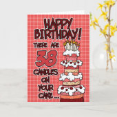 Happy Birthday - 38 jaar oud Kaart (Gele Bloem)