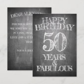 Happy Birthday - 50 jaar en verbluffend (Voorkant / Achterkant)