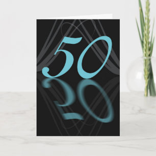 Happy Birthday 50 stijlvol, spiegel 50, 50ste verj Kaart