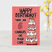 Happy Birthday - 6 jaar oud Kaart (Gele Bloem)