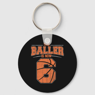 Happy Birthday 6th 6 Year Old Basketball Boys Sixt Sleutelhanger