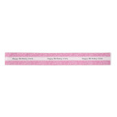 "Happy Birthday" 70 Number Pattern Pink and White Lint (Voorkant)