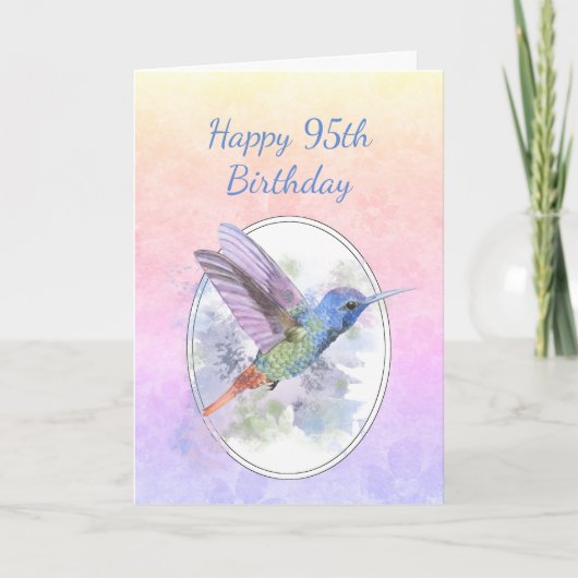 Happy Birthday 95th Hummingbird Bird Programma (Voorkant)