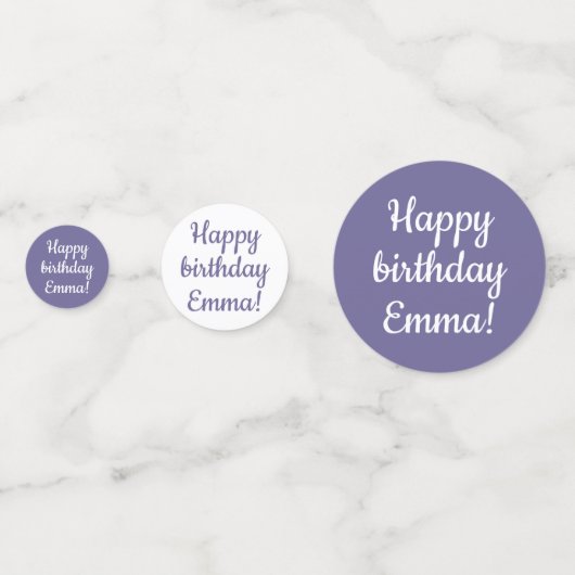 Happy Birthday - aangepast, aangepast, rood en wit Confetti (Voorkanten)