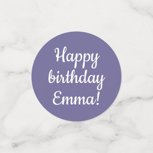 Happy Birthday - aangepast, aangepast, rood en wit Confetti (Kleine voorkant)