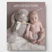 Happy Birthday - aangepaste Baby foto van mama Fotoplaat (Voorkant)