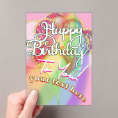 Happy Birthday Acryl Uitnodigingen (Insitu (Draagbaar))