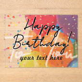 Happy Birthday Acrylic Invitation (Recto)