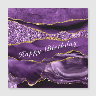 Happy Birthday - Agate Paars Violet Gold