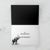 Happy Birthday Age is onbelangrijk Funny Elephant Kaart (Binnen)