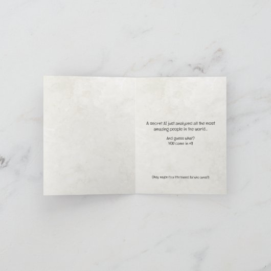 "Happy Birthday" Ai Wenskaart Kaart (Binnen)