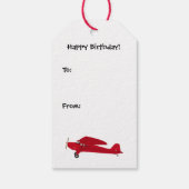 Happy Birthday  Airplane Gift Labels Cadeaulabel (Achterkant)