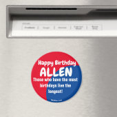 Happy Birthday ALLEN magnet Magneet (Insitu (Vaatwasser))