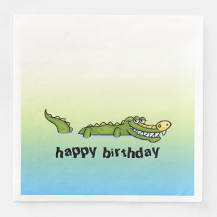 Happy Birthday Alligator Servetten