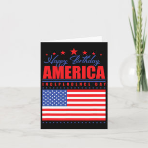 Happy Birthday America Independence Day op 4 juli Kaart