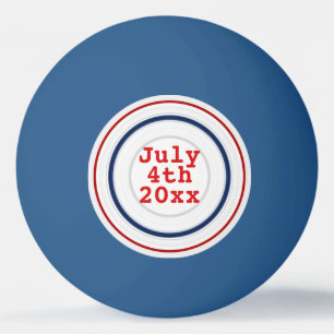 Happy Birthday America Red White & Blue Rings Pingpongballen