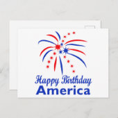Happy Birthday Amerika Briefkaart (Voorkant / Achterkant)