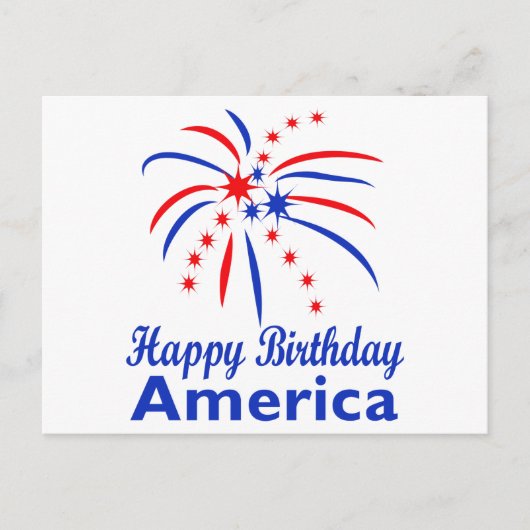 Happy Birthday Amerika Briefkaart (Voorkant)