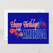 Happy Birthday Amerika Briefkaarten (Voorkant / Achterkant)