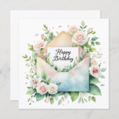 Happy birthday and warm wishes greeting feestdagenkaart (Voorkant / Achterkant)