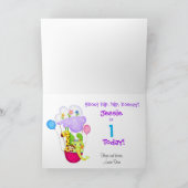 Happy Birthday Animal Train Young Child's Kaart (Binnen)