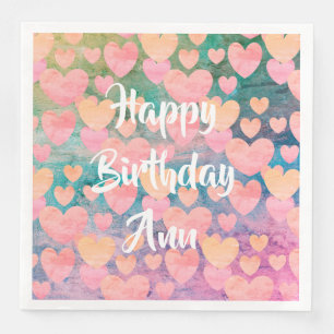 Happy Birthday #Ann party napkins by DAL Servet
