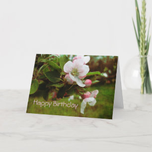 Happy Birthday - Apple Blossms Kaart