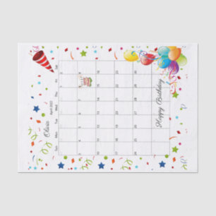 Happy Birthday April 2022 Weefselpapier Tissuepapier