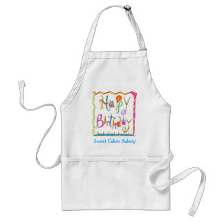 Happy Birthday Apron Business op maat Standaard Schort